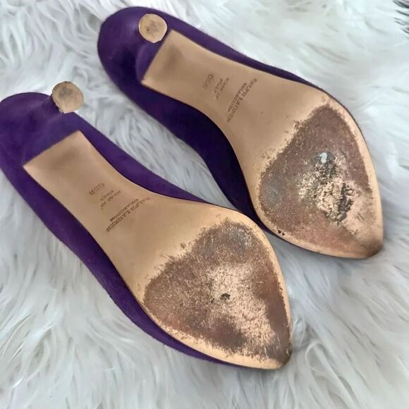 RALPH LAUREN COLLECTION | Purple Label Suede Pumps Heels Shoes Italy | Size 6.5 - Picture 6 of 9